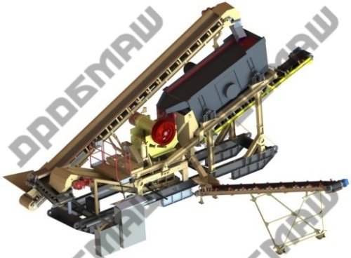 ДРО-830 Агрегат мелкого дробления и сортировки Q=50м3/ч для изверженных пород - карусель товара